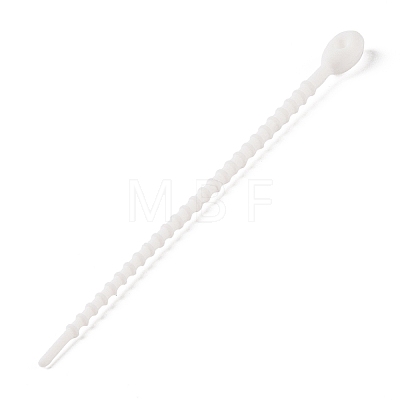 Oval Shape Silicone Cable Zip Ties AJEW-C034-03-1