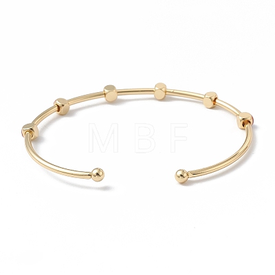 Brass Cuff Bangles BJEW-A134-02G-09-1