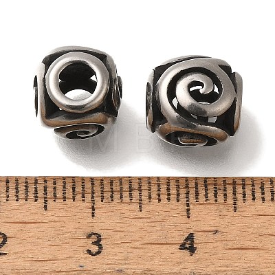 304 Stainless Steel European Beads STAS-D191-16A-AS-1