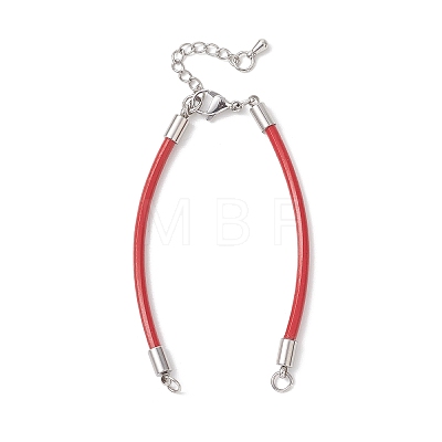 3MM Round Cowhide Leather Bracelet Making  AJEW-JB01540-1