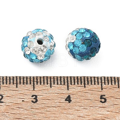 Handmade Polymer Clay Rhinestone Beads RB-CBAFAF8-01E-1