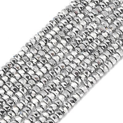 Electroplate Glass Beads Strands GLAA-Q105-03U-1