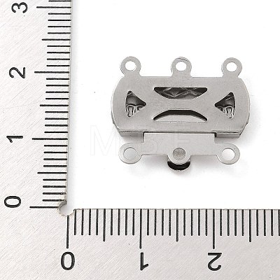 304 Stainless Steel Box Clasps STAS-M084-02A-P-1