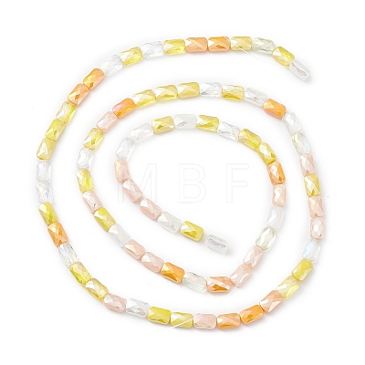 Gradient Color Electroplate Glass Bead Strands X1-GLAA-E042-01C-1
