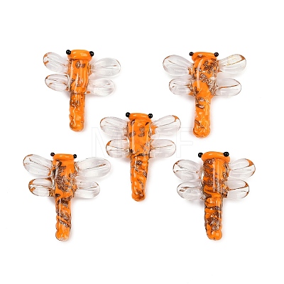 Transparent Lampwork Beads FOIL-I017-01-1