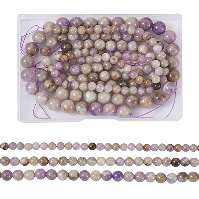 Yilisi 3Strands 3 Style Natural Amethyst Beads Strands G-YS0001-14-1