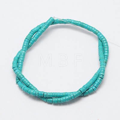 Dyed Synthetic Turquoise Beads Strands G-P083-8mm-83K-1
