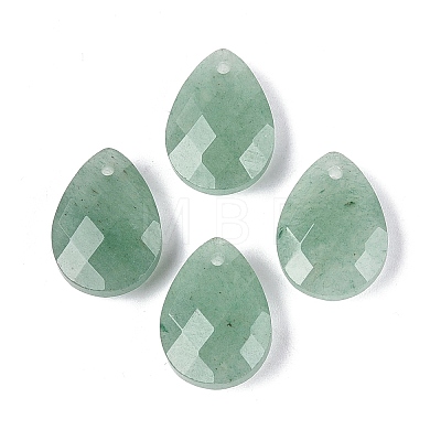 Synthetic Green Strawberry Quartz Pendants G-N362-13J-1