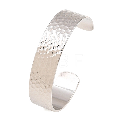 15.5MM Brass Textured Open Cuff Bangles for Women KK-CBA68DA-11P-1