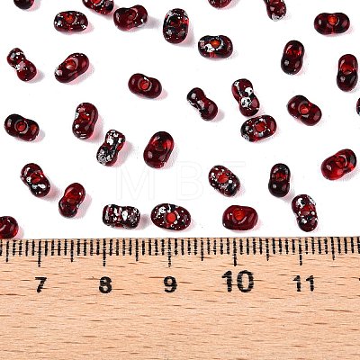 Picasso Spray Painted Glass Seed Beads SEED-T006-04-33-1