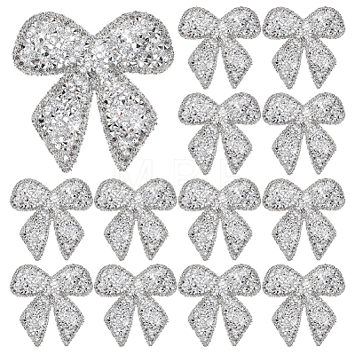 15Pcs Rhinestone Embroider Self-adhesion Thread Iron on/Sew On Patches PATC-ME0001-41A-1