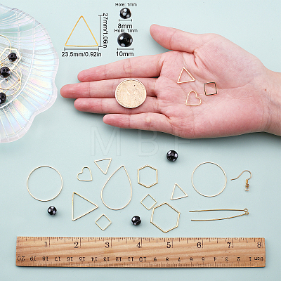 SUNNYCLUE DIY Geometry Style Earring Making Kits DIY-SC0013-24G-1