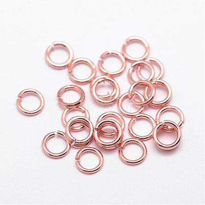 Brass Open Jump Rings KK-G277-4mm-RG-NR-1