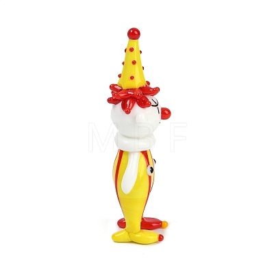 Handmade Lampwork Clown Display Decorations LAMP-Q005-12E-1