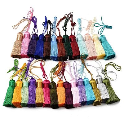 Polyester Tassel Big Pendants HJEW-K030-A-1