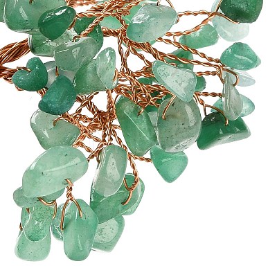 Natural Mixed Stone Chips Money Tree Decorations DJEW-C016-01-1