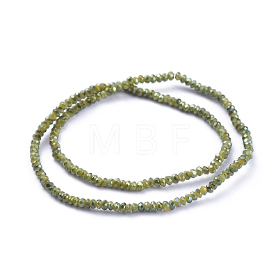 Electroplate Glass Beads Strands GLAA-F079-FR09-1