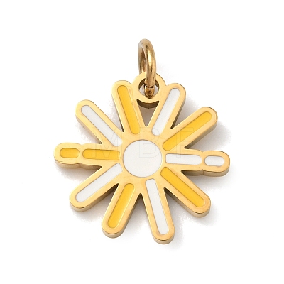 304 Stainless Steel Enamel Pendants STAS-Z189-11G-02-1