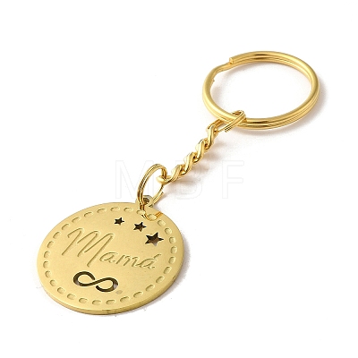 304 Stainless Steel Keychains KEYC-P019-03G-1