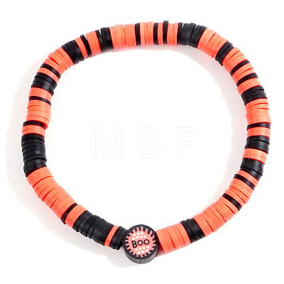 Halloween Polymer Clay Heishi Beads Stretch Bracelets KN1283-2-1