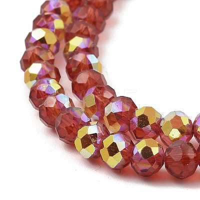 Baking Painted Transparent Glass Beads Strands DGLA-A034-J6mm-B08-1