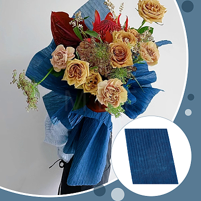 Crepe Paper Flower Packaging Paper AJEW-WH0472-05B-1