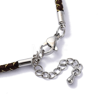 Polyester Cord Braided Bracelet Makings MAK-Z003-01P-30-1