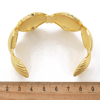 Brass Open Cuff Bangles for Women BJEW-M091-02G-1