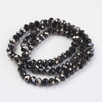 Electroplate Opaque Glass Beads Strands LS-EGLA-A034-P6mm-P01-1