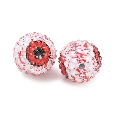 Spooky Printed Transparent Acrylic Beads AC-CBA4D01-01B-1