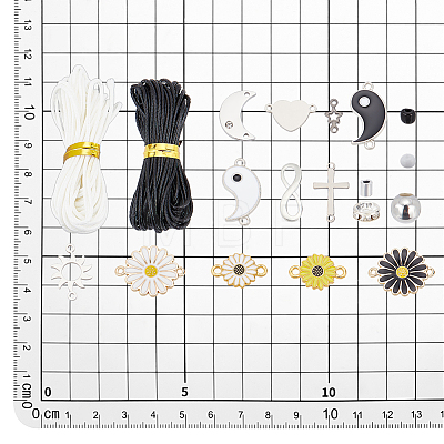   DIY Yin Yang Match Couple Bracelet Making Kit DIY-PH0009-64-1