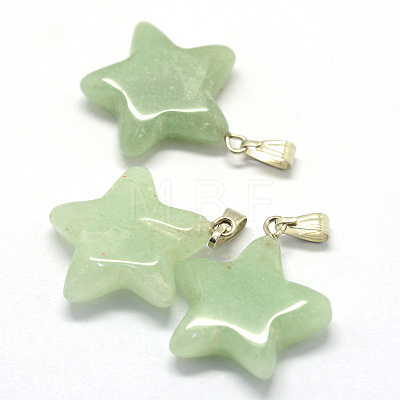 Star Natural Green Aventurine Pendants G-Q367-16-1