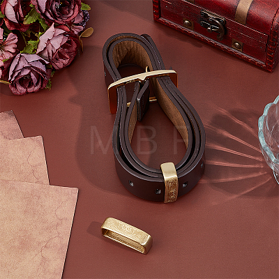2Pcs Brass Belt Keeper Rings FIND-PH0061-85A-1