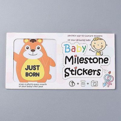 Newborn Monthly Milestone Stickers DIY-H127-B09-1