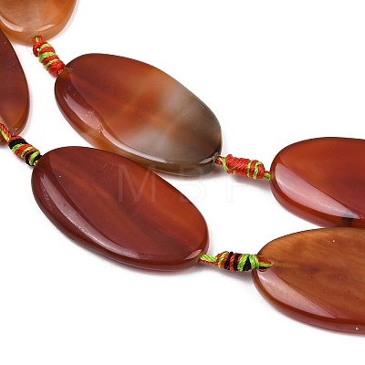Natural Banded Agate Beads Strands G-F825-H01-02A-1