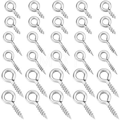 Beebeecraft 600Pcs 3 Styles 304 Stainless Steel Screw Eye Pin Peg Bails STAS-BBC0005-13-1