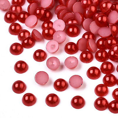 5000pcs ABS Plastic Imitation Pearl Cabochons SACR-S738-5mm-Z1-1