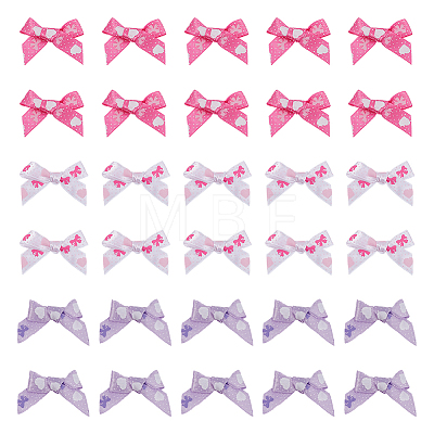 Gorgecraft 60Pcs 3 Colors Bowknot Polyester Ribbon DIY-GF0006-70-1