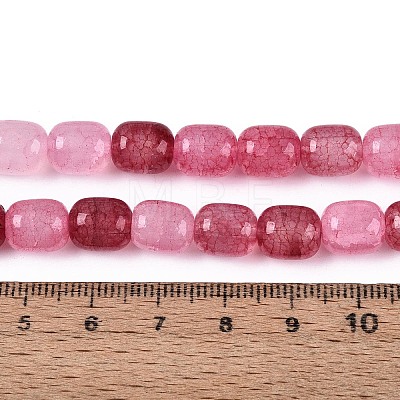 Baking Paint Crackle Glass Beads Strands DGLA-N019-01B-05-1