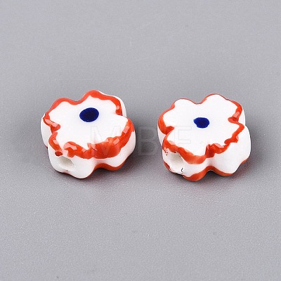 Handmade Porcelain Beads PORC-N012-15F-1