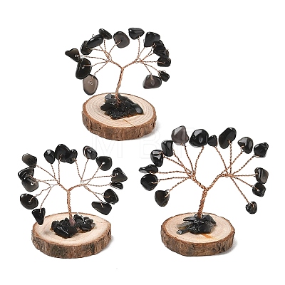Natural Obsidian Chips Tree of Life Decorations GG-CBAEDF6-01O-1