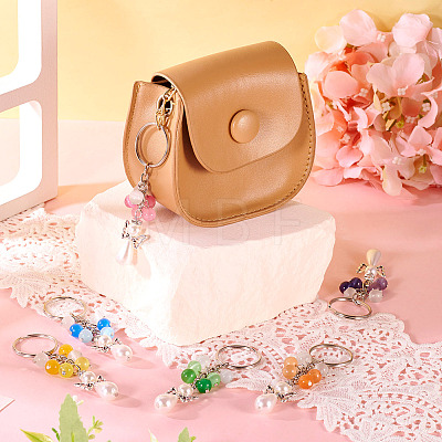6Pcs Cat Eye Keychain KEYC-TAC00043-1