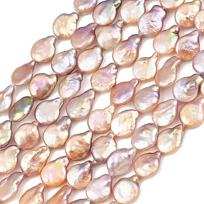 Natural Baroque Keshi Pearl Coin Beads Strands PA-CBAFEE8-15D-1