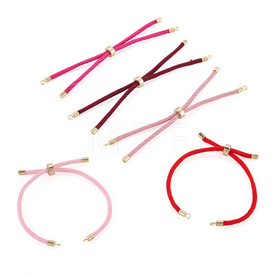 5Pcs 5 Colors Polyester Cord Bracelet Making MAK-TA0001-40-1