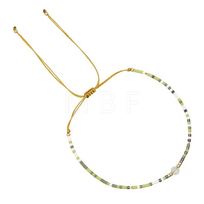 Adjustable Glass Seed Bead Braided Bead Bracelets for Women VT9382-38-1