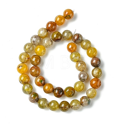Dyed Natural Dragon Veins Agate Beads Strands G-C068-10mm-15-1