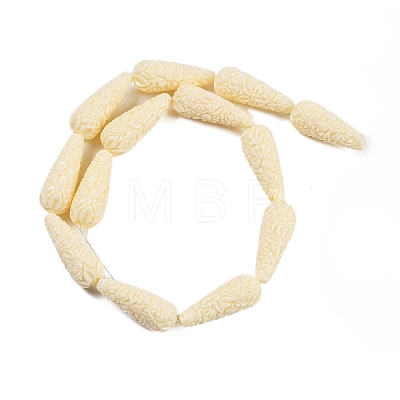 Synthetic Coral Carved Beads Strands CORA-C003-09-1