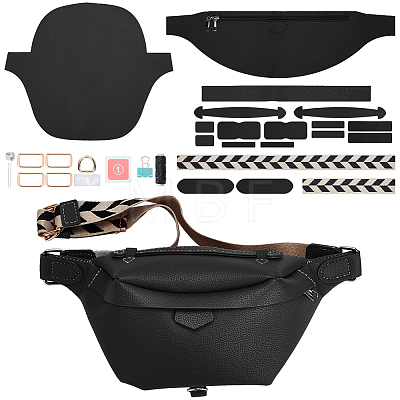 DIY PU Leather Breast Bag Making Kits DIY-WH0488-92A-1