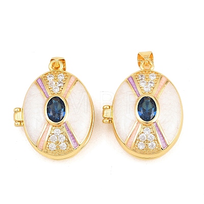 Brass Locket Pendants KK-D232-12G-02A-1
