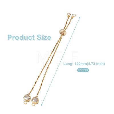 Rack Plating Adjustable Brass Slider Bracelets YS-TAC0001-13G-1